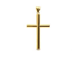 crucifijo oro 18k con circonita 