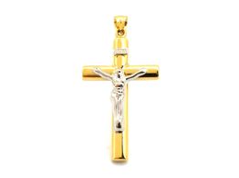 crucifijo oro 18k con circonita 