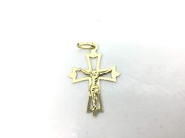 crucifixo ouro 18k con sem pedra 