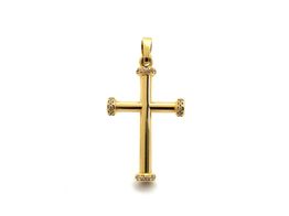 crucifijo oro 18k con circonita 