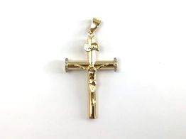 crucifixo ouro 18k com pedra con sem pedra 