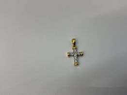 Crucifijo Oro 18k Con Diamante