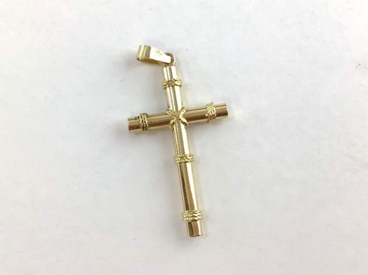 crucifixo ouro 18k con sem pedra 