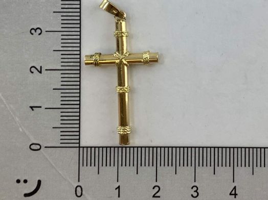crucifixo ouro 18k con sem pedra 