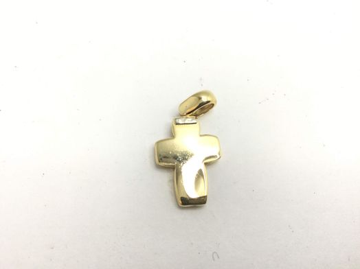 crucifixo ouro 18k con sem pedra 