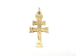 crucifixo ouro 18k con sem pedra 
