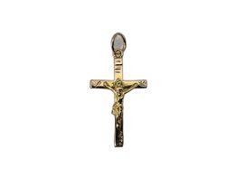 crucifixo ouro 19k con sem pedra 