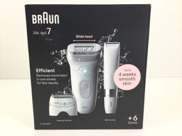 depiladora electrica braun silk epil 7 + 6 acesorios