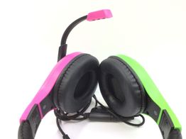 diadema cascos diadema verde+rosa