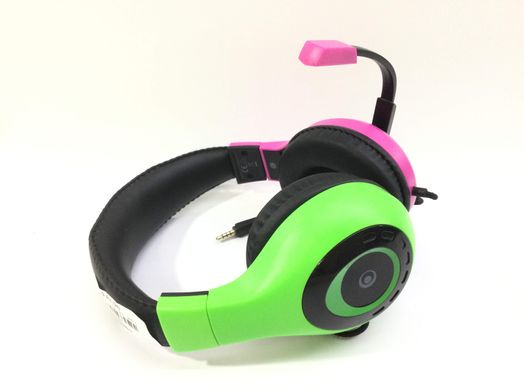 diadema cascos diadema verde+rosa