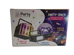 efeito led party light & sound party-3pack