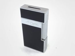 isqueiro gama alta dupont big d lighter chrome black lacquer