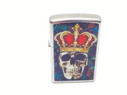 isqueiro gama alta zippo calavera con corona