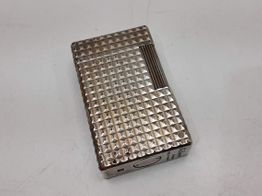 encendedor st dupont plateado dis&ntilde;. cuadriculas altorelieve