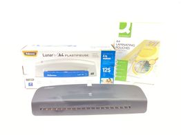 equipamiento oficinas fellowes lunar + a4 luminator