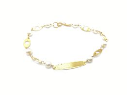 Esclava Oro 18k Con Perla