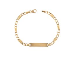 eslava cadete oro 18k eslabon estilo valentino 17cm