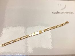 esclava hombre oro 18k eslabon 3x1 21cm