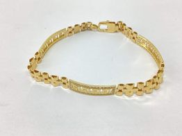 esclava oro 18k con circonita 