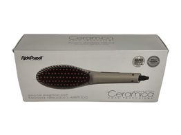 plancha pelo rickiparodi ceramica gold edition nano hair straightener brush