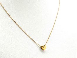 gargantilla oro 18k con diamante 23cm 