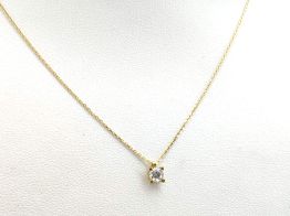 gargantilla oro 18k con circonita 22cm 
