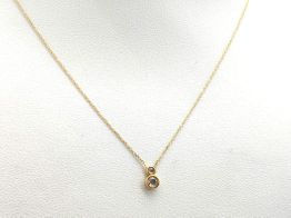 gargantilla oro 18k con circonita 22cm 