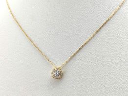 gargantilla oro 18k con circonita 22cm 