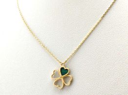 gargantilla oro 18k con circonita 22cm 