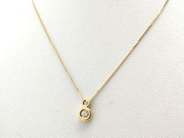 gargantilla oro 18k con circonita 22cm 