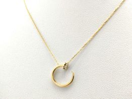 gargantilla oro 18k con circonita 22cm 