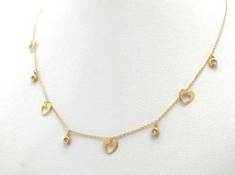 gargantilla oro 18k con circonita 22cm 
