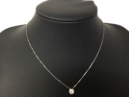 gargantilla oro 18k con diamante 20cm 