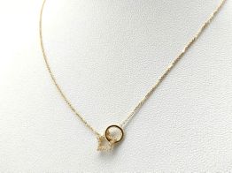 gargantilla oro 18k con circonita 22cm 