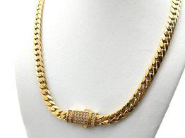 gargantilla oro 18k con circonita 22cm 
