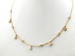 gargantilla oro 18k con circonita 21cm 