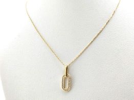 gargantilla oro 18k con circonita 22cm 