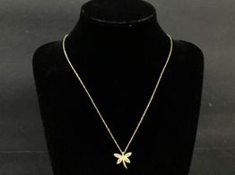 gargantilla oro 18k con circonita 20cm 