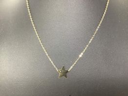 gargantilla oro 18k con diamante 21cm 