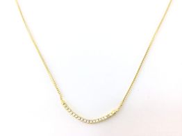 gargantilla oro 18k con circonita 21cm 