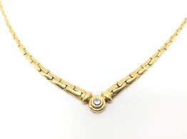 gargantilla oro 18k con diamante 21cm 