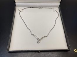 gargantilla oro 18k con diamante 20cm 
