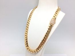 gargantilla oro 18k con circonita 25cm 
