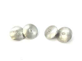 gemelos platino con diamante 