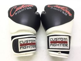 guantes custom fighter bicolor negros