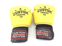 guantes custom fighters amarillo 14oz