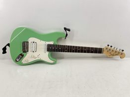 guitarra electrica j&d guitars verde mini