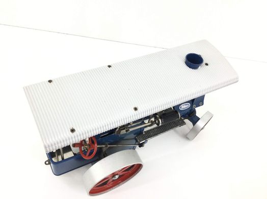 juguete antiguo tractor  de hojalata vapor tractor de vapor