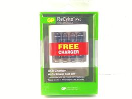 kit carregador e pilhas gp recyko+ pro