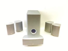 kit colunas e subwoofer denver home cinema 5.1